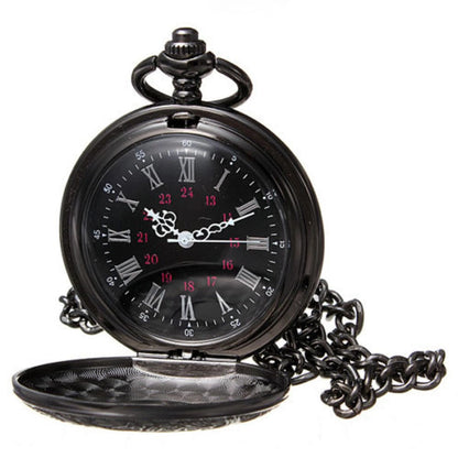 Vintage Retro Steampunk Pocket Watch Vintage Quartz Pendant Necklace Chain Gift