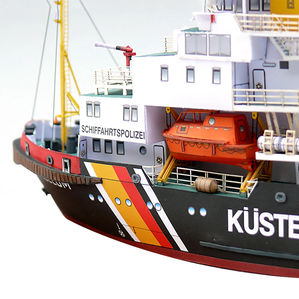 1:250 Germany Mellum Coast Guard Pollution Monitoring Ship Souvenir Gift For Kid