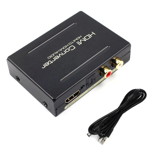 1080P HDMI Converter HDMI to SPDIF Optical 4K RCA L/R Analog Audio Extractor d