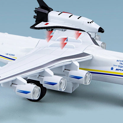 1/400 An-225 Mriya Plane w/Buran Orbiter Model Sound Light Pull Back O