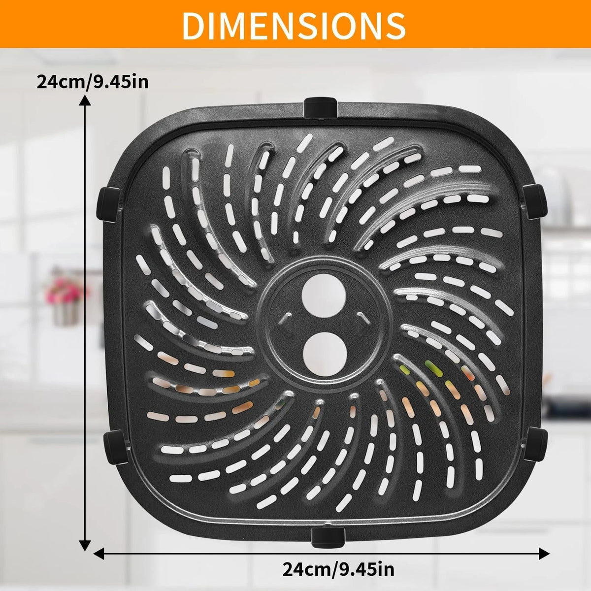 GCQ Air Fryer Replacement Parts for PowerXL 9.45×9.45 IN 8QT, Black