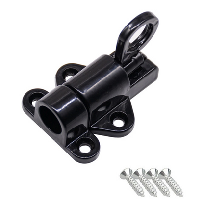 Black Aluminium Alloy Spring Door Lock with Automatic Locking Mechanism E