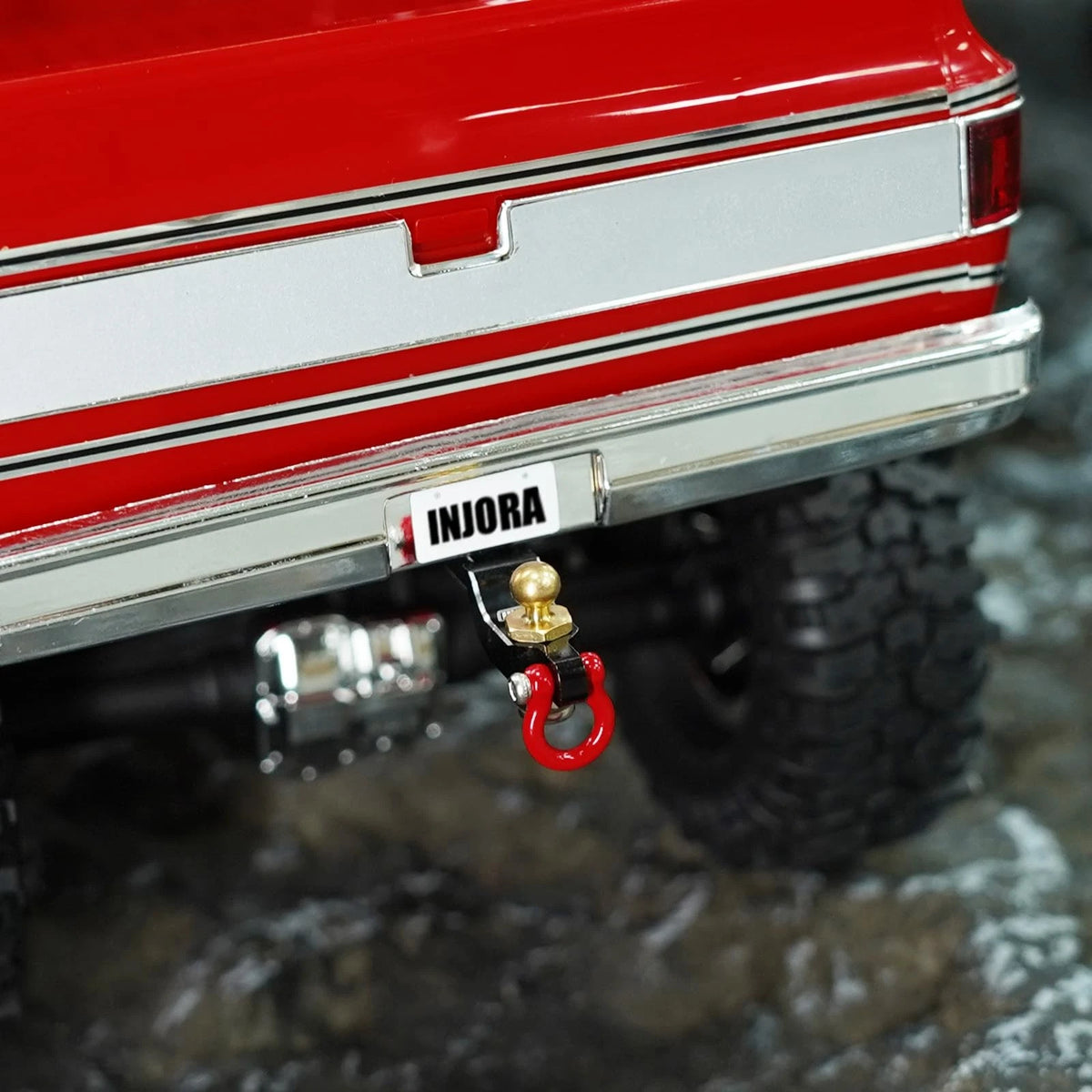 INJORA 3g Drop Hitch Receiver CNC Aluminum for 1/18 RC Crawler Small