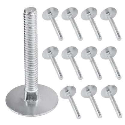 1/4-20 x 2 Elevator Bolts, Zinc Plated Flat Head X 2 Inch, Silver