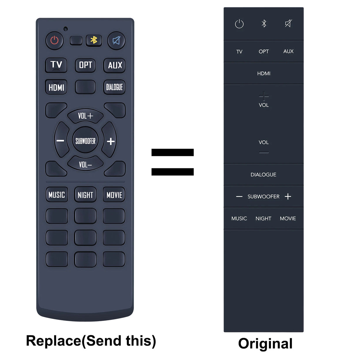 Replace Remote Control For Definitive Technology Studio 3D Mini Sound Bar