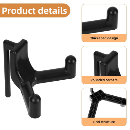 6pcs Shed Hooks for Rubbermaid Fasttrack, Plastic Multi Purpose Black