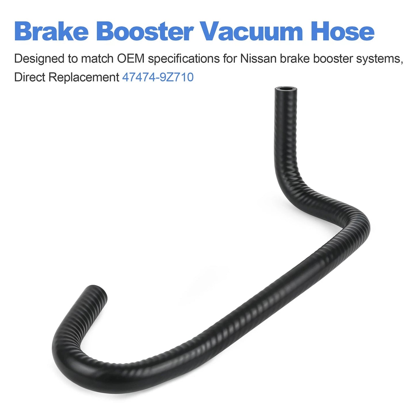 47474-9Z710 Brake Booster Vacuum Hose for 2000-2004 Nissan Frontier 2000-04 3.3L