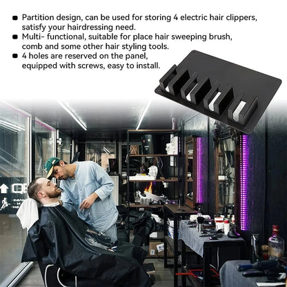 2Pcs Clipper Holders for Barbers, Barber Organizer, Hair 2 PCS, Black
