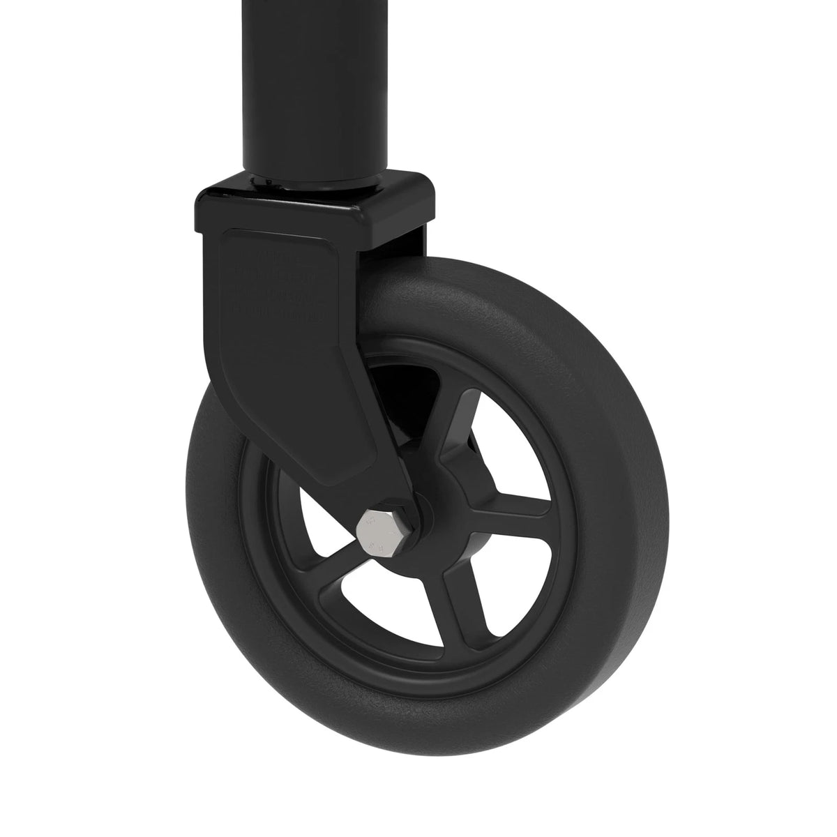 TOWKING 8" Spoke Wheel Trailer Jack, 10" Vertical Movement, 1,500 LBs, Black