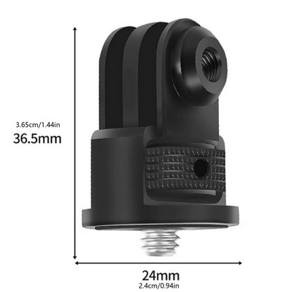 Mini Tripod Mount Alloy Adapter 360 Swivel Disc Reinforced 1/4" Screw For GoPro