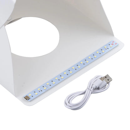 9" White Portable Small LED Photography Studio Soft Box Studio Take Pictures