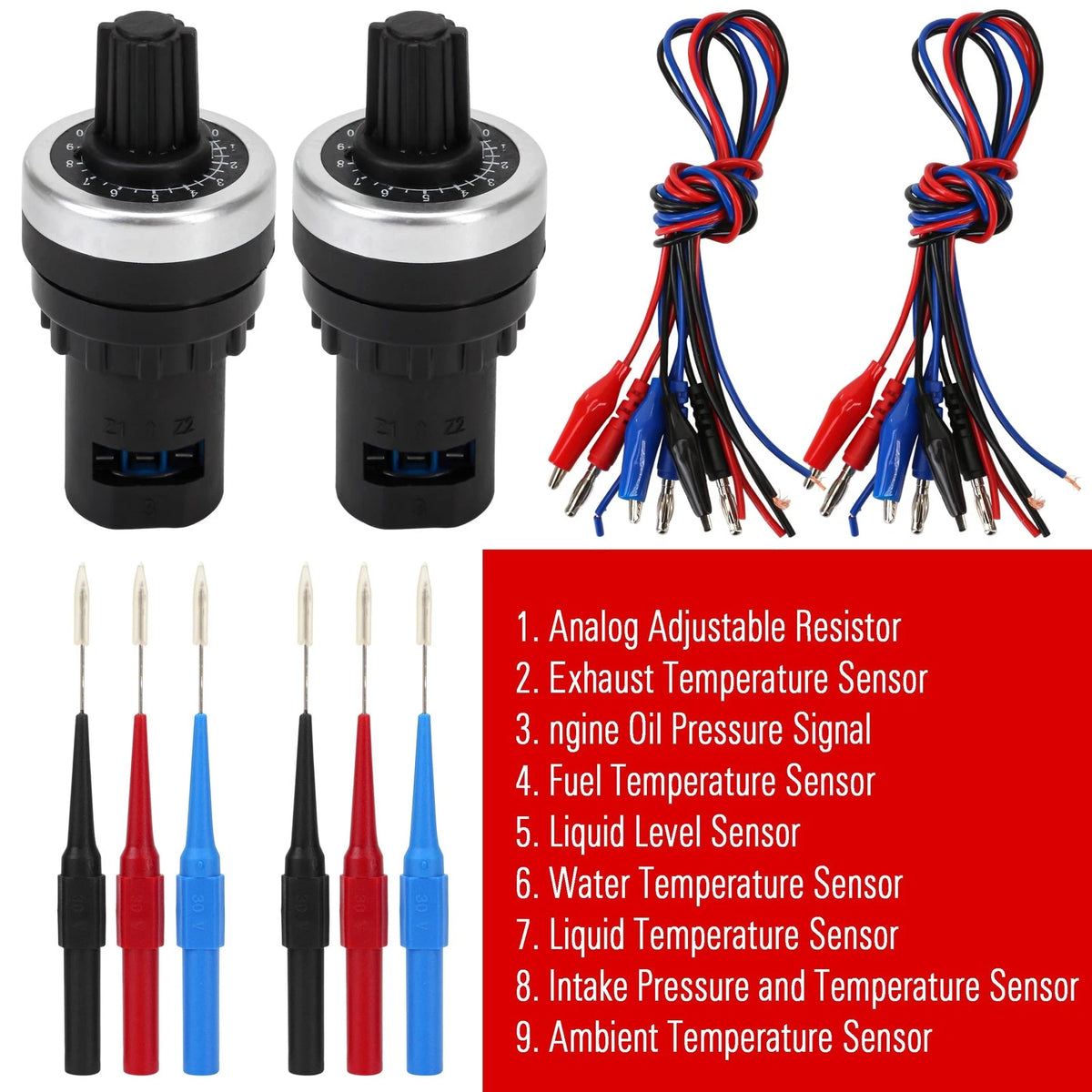 2PCS Analog Sensor Tester Automotive Simulator – Vehicle...