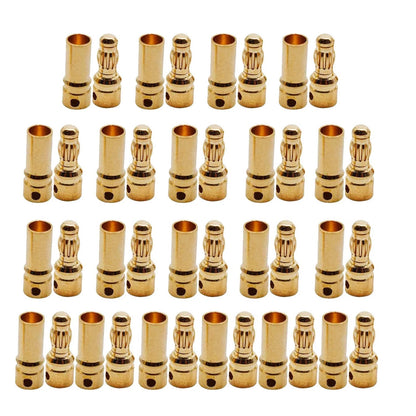 40pcs 3.5mm Gold Bullet Banana Connector Plug   for RC Motor ESC Battery