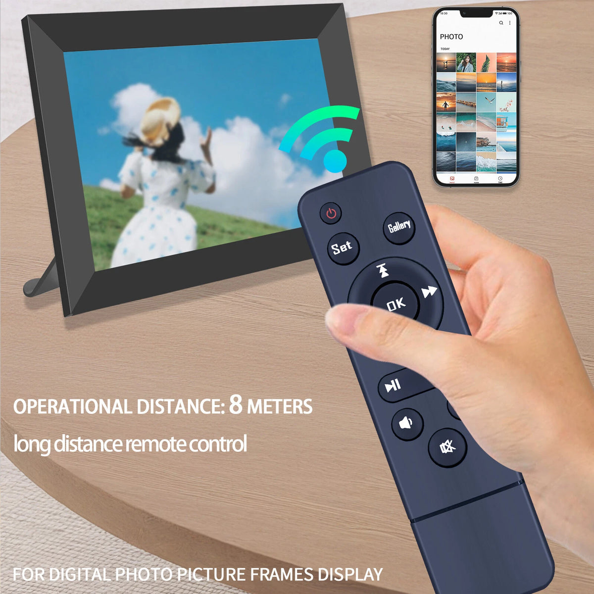 Remote Control For FLYZUNI 10.1 Inch Digital Picture Frame