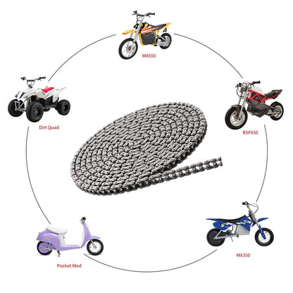 KAMIER 25H Roller Chain 10 Feet 480 Links Breaker for Razor MX350 MX500...