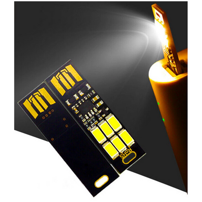 5Pcs 6-LED USB Portable Keychain Lamp W/ Touch Dimming 1W 3200K Warm Light