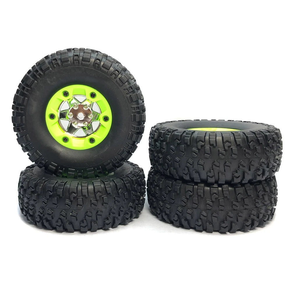 4pcs Rubber Tire Tyres with Wheel Rims for WLtoys 12428 12423 1/12 RC Buggy Car