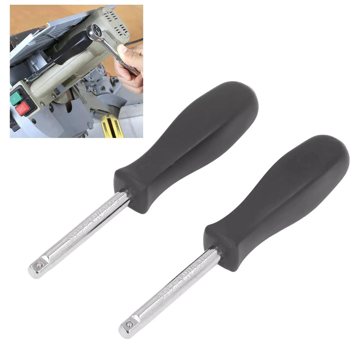 2 Pack 1/4" Drive Spinner Screwdriver Handle for 6.35mm Socket Bits Extension