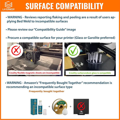 3D Printer Adhesive Glue Bed Weld , Strong Grip Reduces Warping for...
