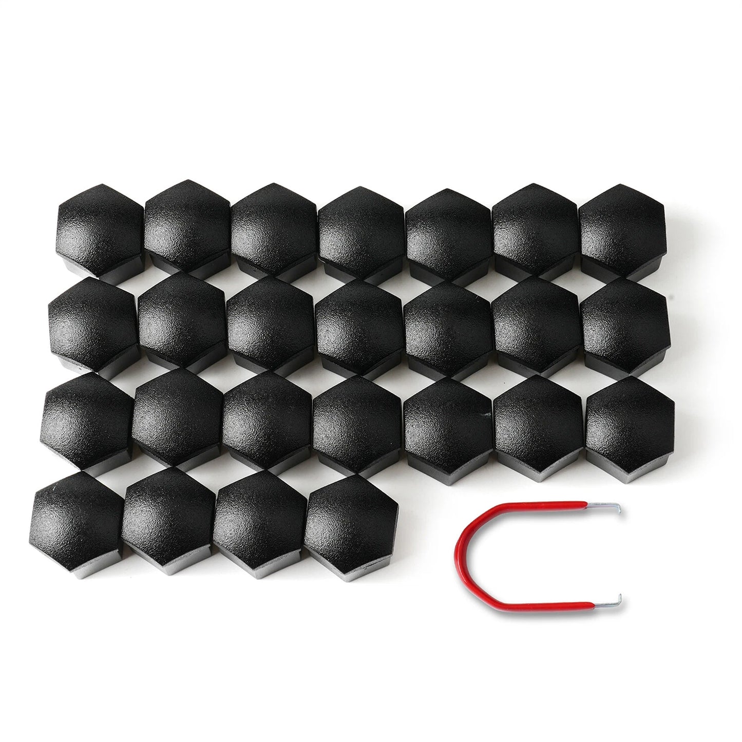 For Tesla Cybertruck Lug Nut Covers & Center Caps (24 Lugs + 4 Caps) Matte Black