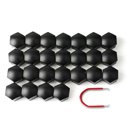 For Tesla Cybertruck Lug Nut Covers & Center Caps (24 Lugs + 4 Caps) Matte Black