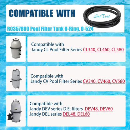 R0357800 Pool Filter Tank O-Ring Replacement for Jandy CL340, CL460, CL580,...