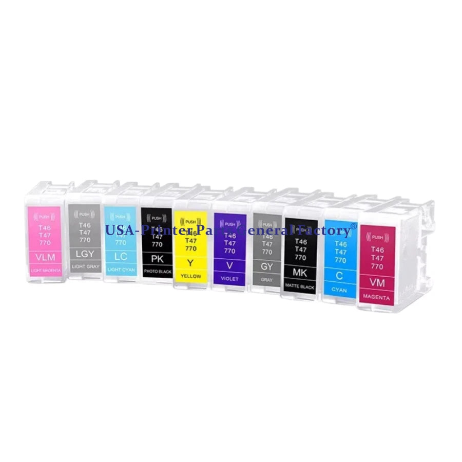 T47A1-T47A9 10Colors 60ML Refill Ink Cartridges no chip For P700 P708 P900 P908
