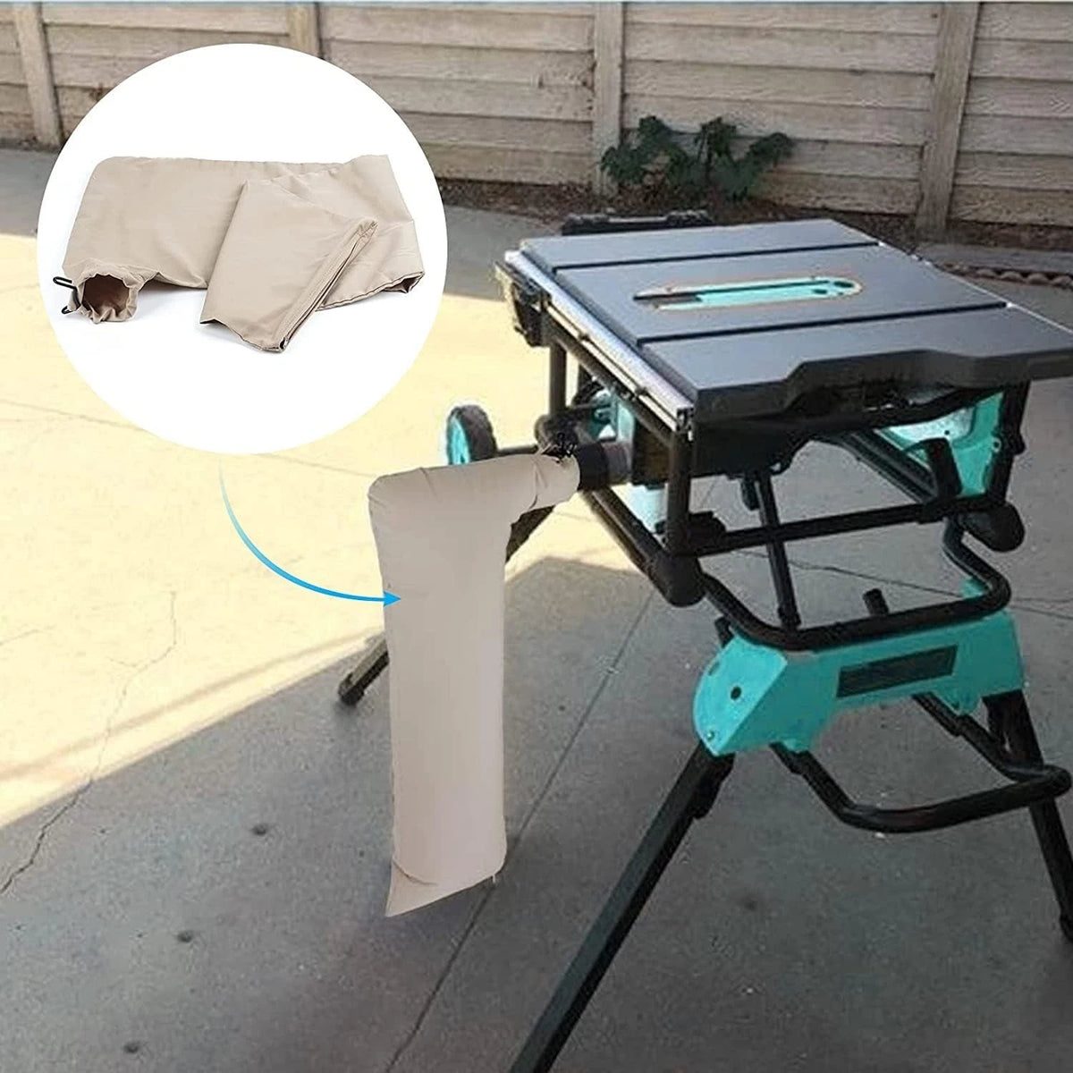 Table Saw Dust Collector Bag Fits Bosc/Dewalt/Makita/Ryobi/Craftsman/Porter...