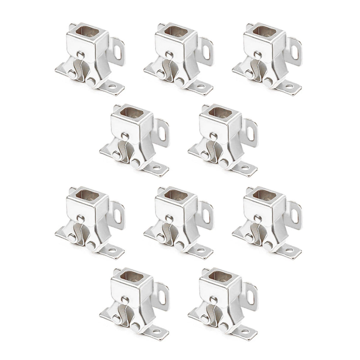 10Pcs Silver Home Door Cabinet Cupboard Furniture Catch Stopper Roller Latch ff