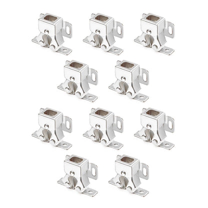 10Pcs Silver Home Door Cabinet Cupboard Furniture Catch Stopper Roller Latch ff