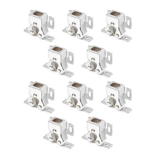 10Pcs Silver Home Door Cabinet Cupboard Furniture Catch Stopper Roller Latch ff