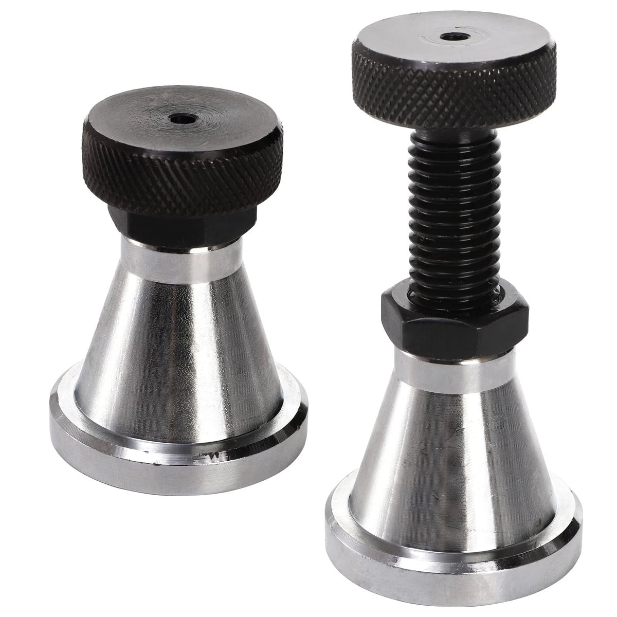 Yarlung 2 Pack Adjustable Screw Jack, Machinist Jack Post Height 2.75" silver