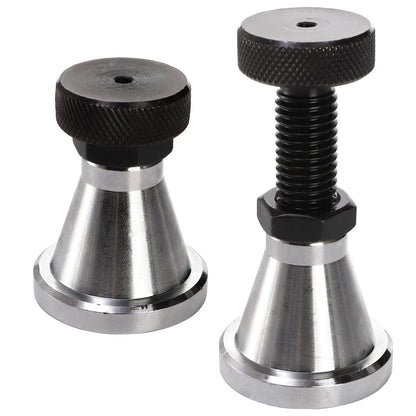 Yarlung 2 Pack Adjustable Screw Jack, Machinist Jack Post Height 2.75" silver