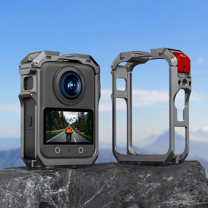 High Quality For DJI Osmo 360 Camera Metal Rabbit Cage Frame Case+Lens Cover