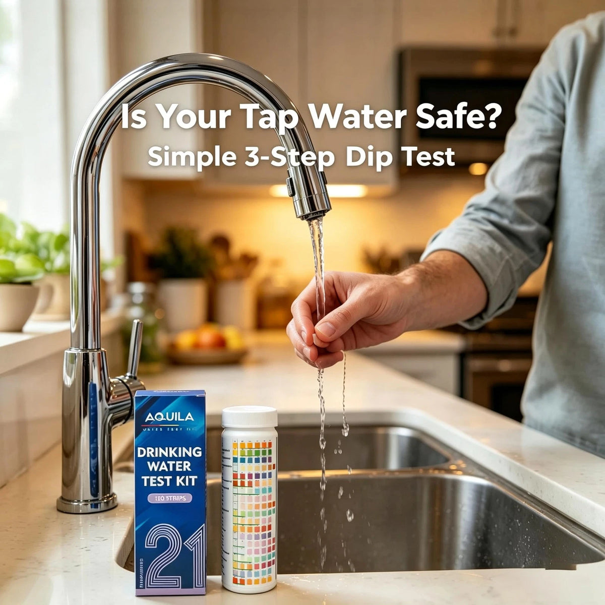 Drinking Water Test Kit 21 in 1, 150CT Testing Strips for Home Tap