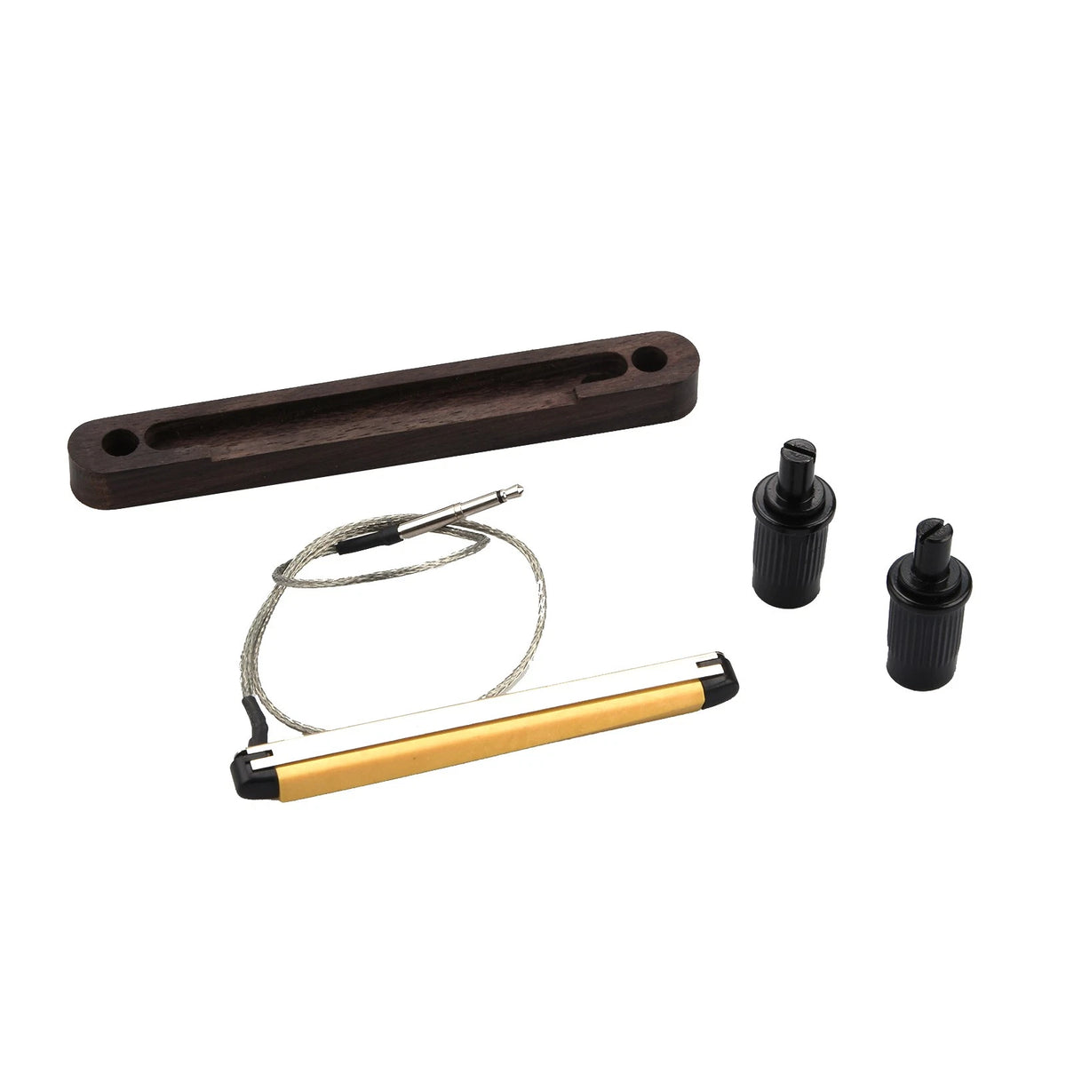 Replacement Bridge with Pickup for 6 String Acoustic Bass Saddle Transducer
