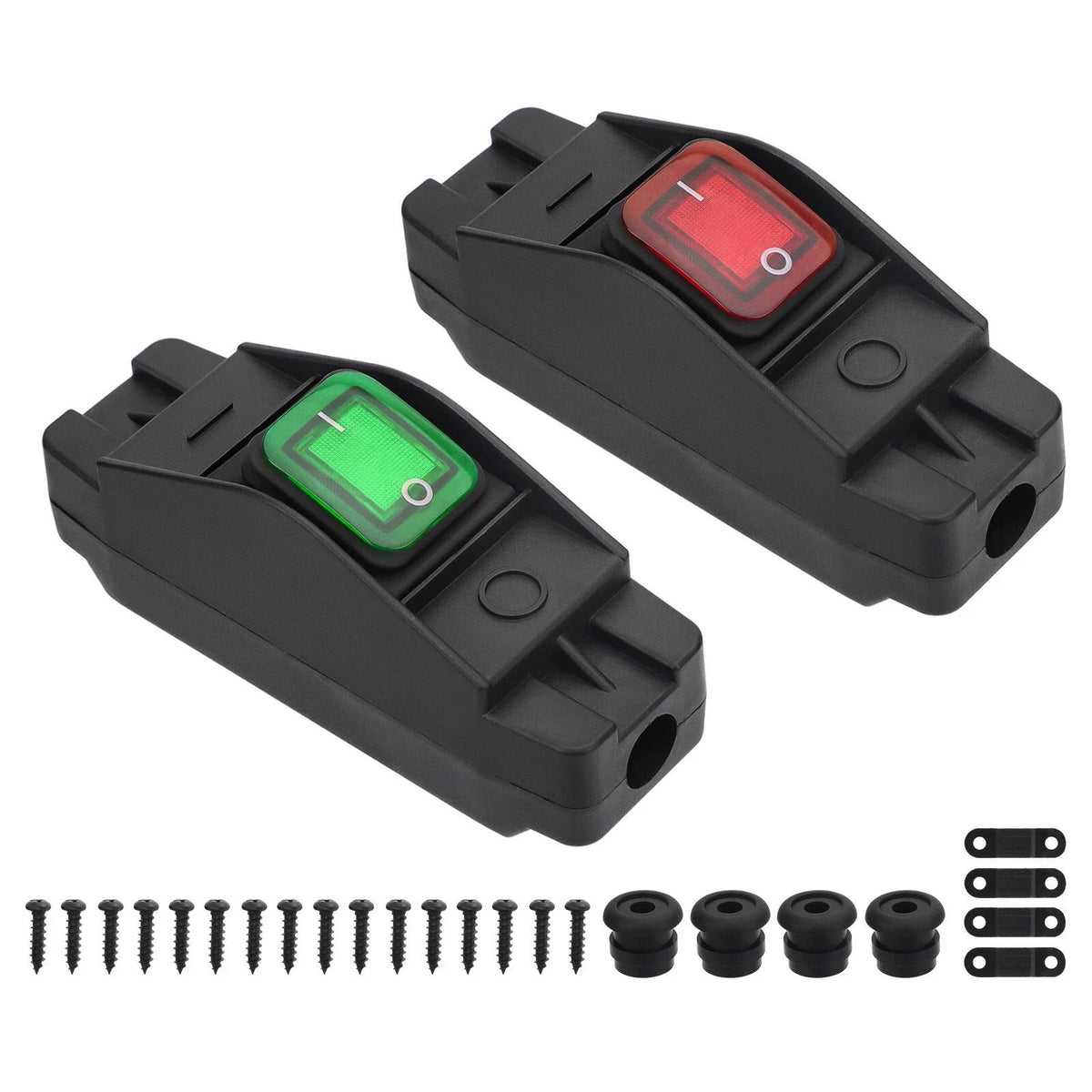 2PCS Waterproof Inline Switch 16A DC12-24V For Appliance Lamp Cord 14AWG 16AWG