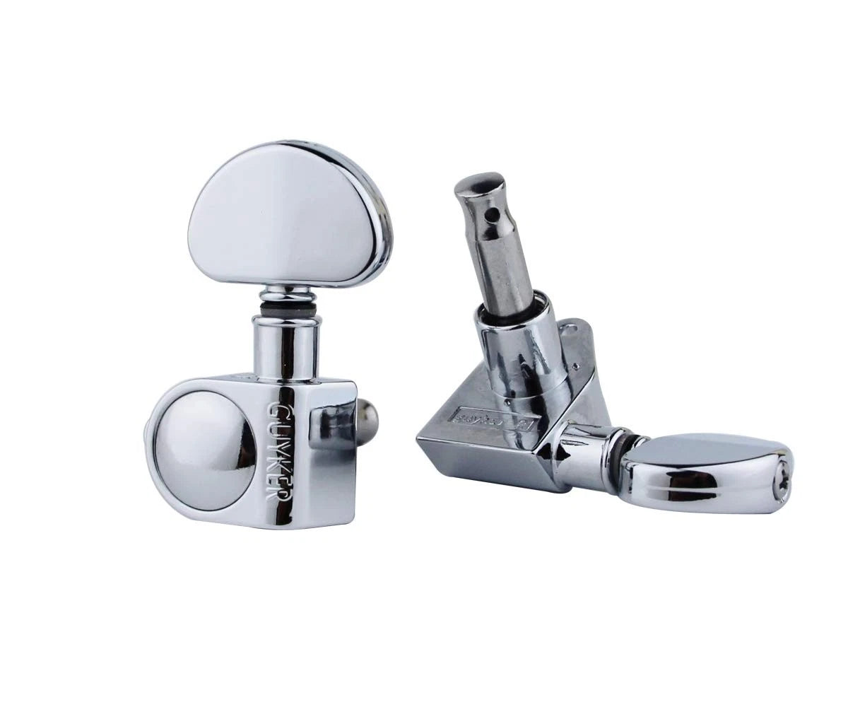 Guyker Guitar Machine Heads (3L + 3R Handed) – 1:21 Sealed Tuners Chrome