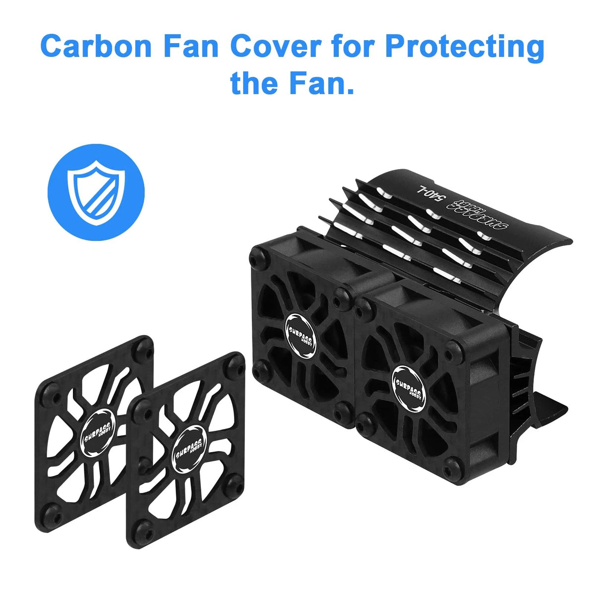 RC Car Motor Cooling Fans Surpass Hobby 30mm Black-dual for 36mm