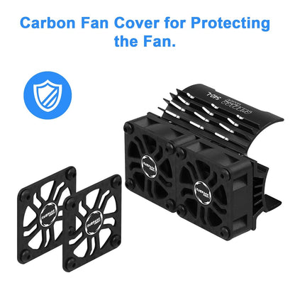 RC Car Motor Cooling Fans Surpass Hobby 30mm Black-dual for 36mm