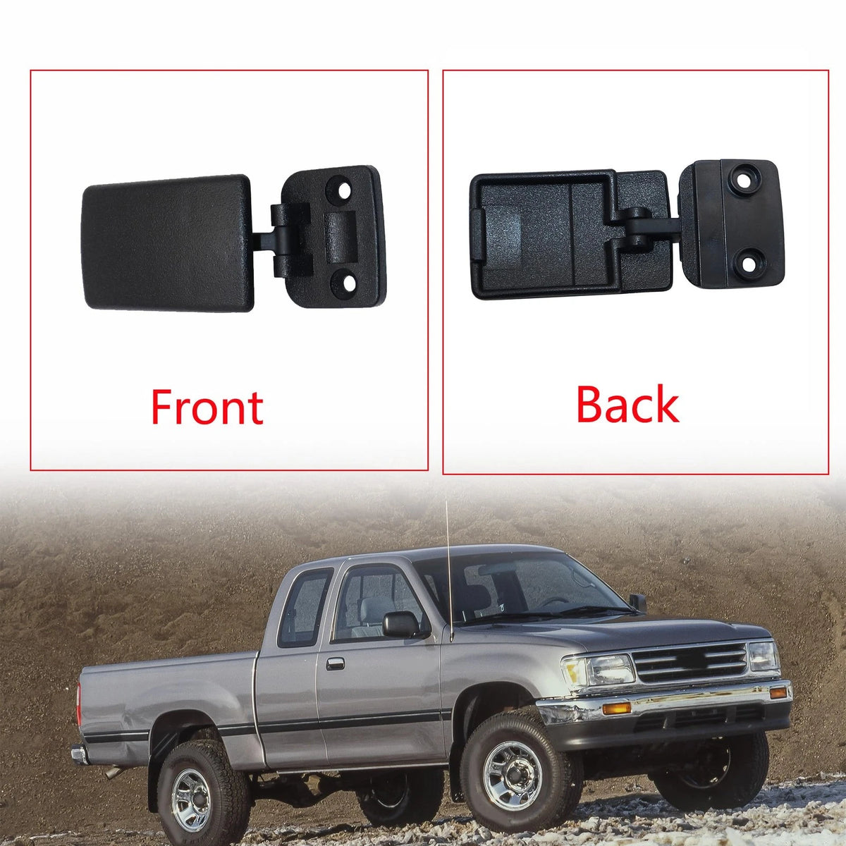 GXARTS Rear Sliding Window Lock Latch Replace 69370-35010 Compatible Black