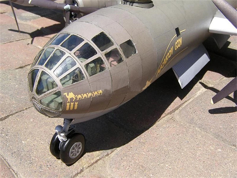 1/47 Unassembled B-29 Super Fortress Bomber Paper Aircraft Model Handmade Model