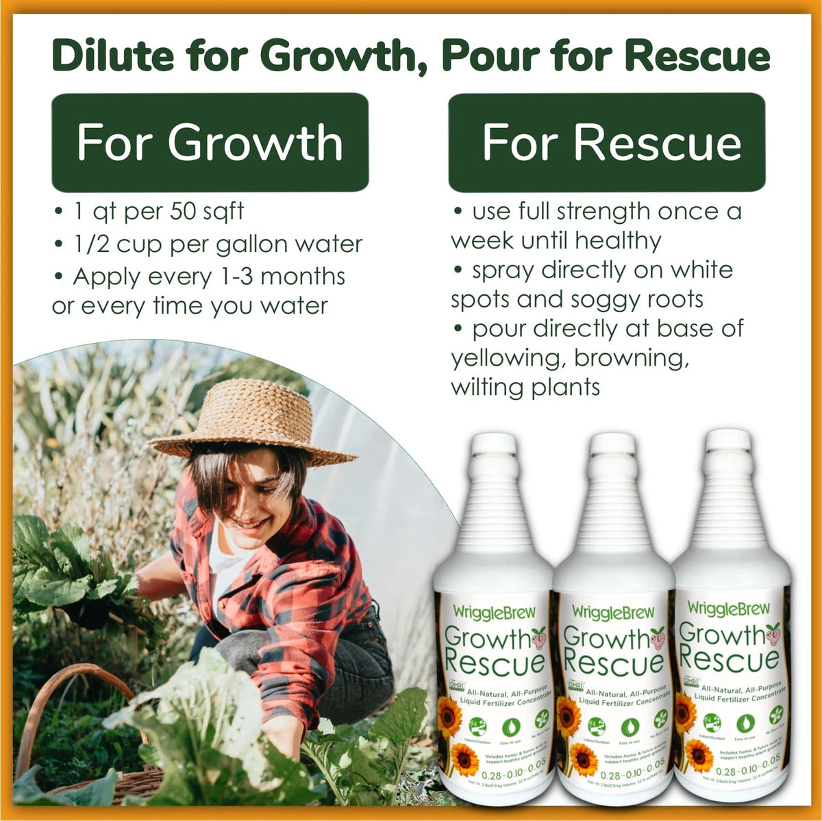 Wrigglebrew Organic Liquid Fertilizer Concentrate from Worm 16 Fluid Ounces