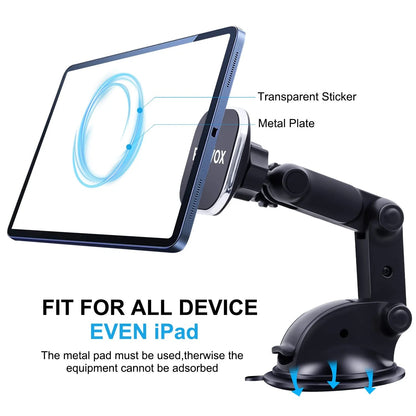 Magnetic Phone Car Mount, Universal Dashboard Windshield Black