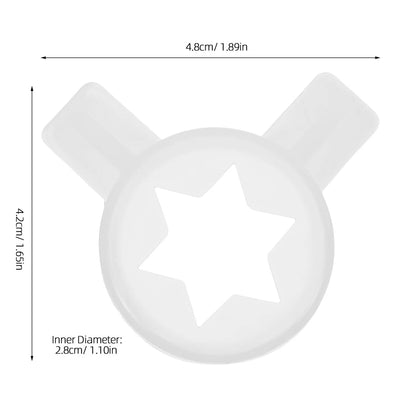 5PCS Ice Cream Maker Nozzles Star Shaped Soft Serve 4.80X4.20X0.90CM, White
