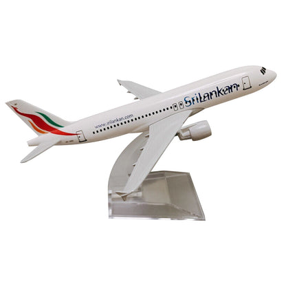 A320 SriLankan Airlines Civil Airliner Model 16cm Simulation Aircraft Ornaments