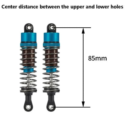 1/10 RC Cars Oil Leakproof Shocks,2Pcs Adjustable 52mm-120mm, 2pcs 85mm blue