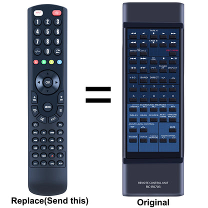 Remote Control For Kenwood RC-R0703 KR-V6060 KR-V7060 AV Receiver