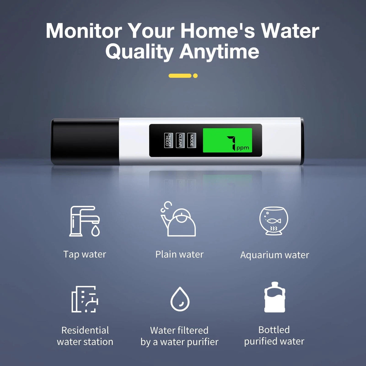 2025 All- 4 in 1 Tds Meter Digital Water Tester - Meter, White