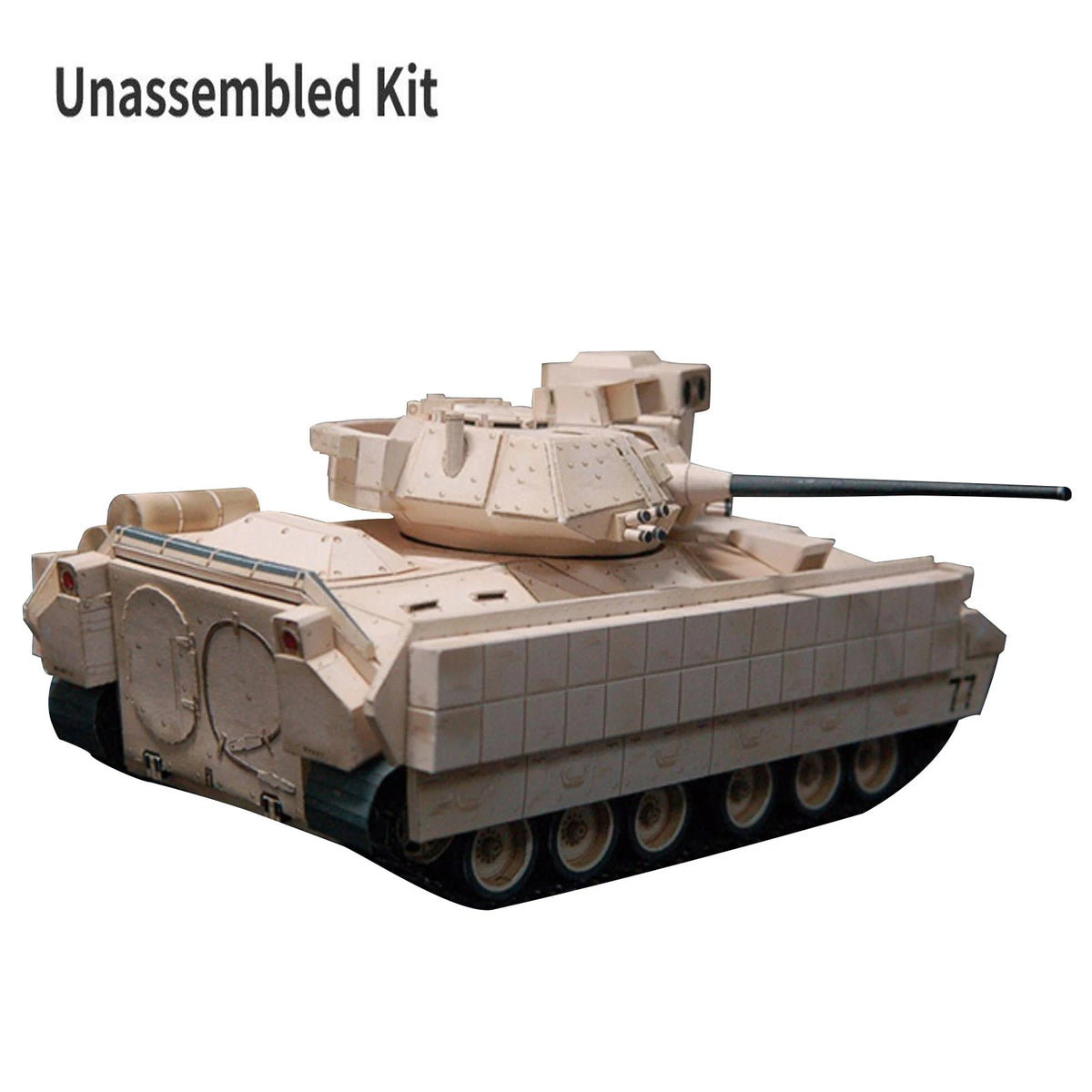 1:43 Unassembled M2 Bradley Infantry Fighting Vehicle Paper Model Military Tank